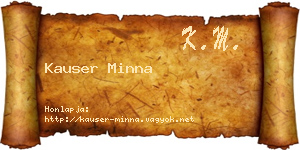 Kauser Minna névjegykártya